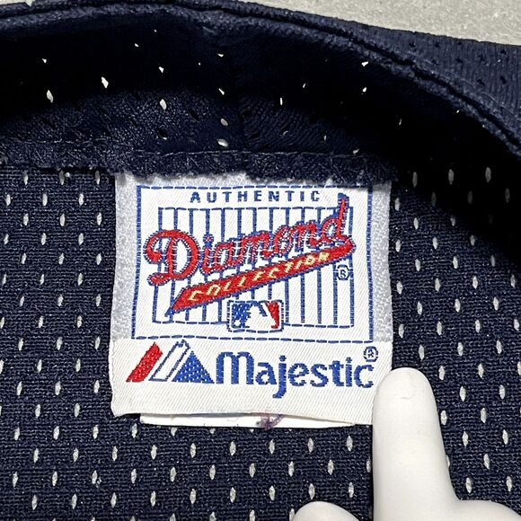 VTG Seattle Mariners Jersey Mens XL Sea Blue #35 MLB Baseball Game Issued USA - Picture 4 of 12